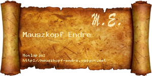 Mauszkopf Endre névjegykártya